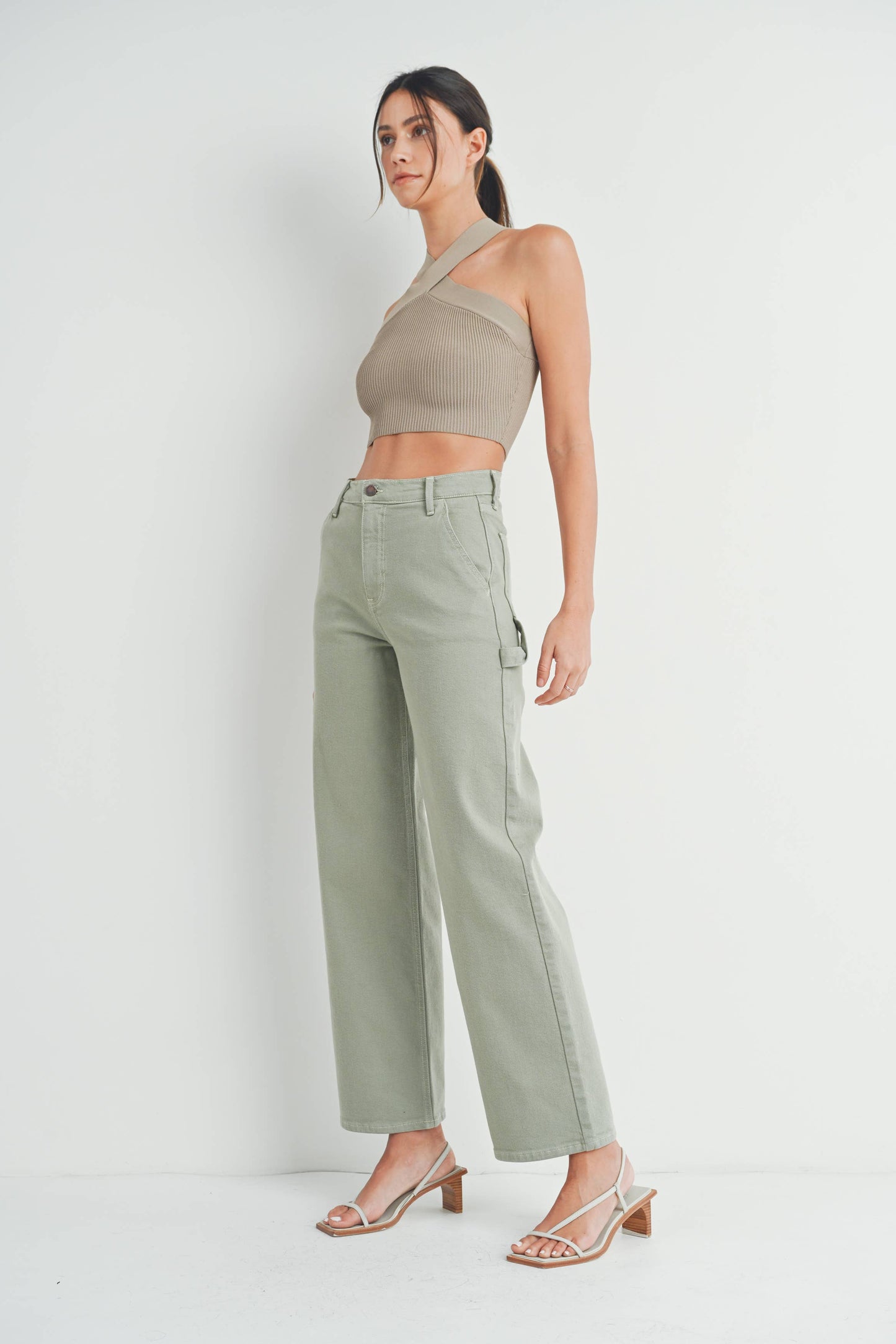 The Cargo Wide Leg | Olive