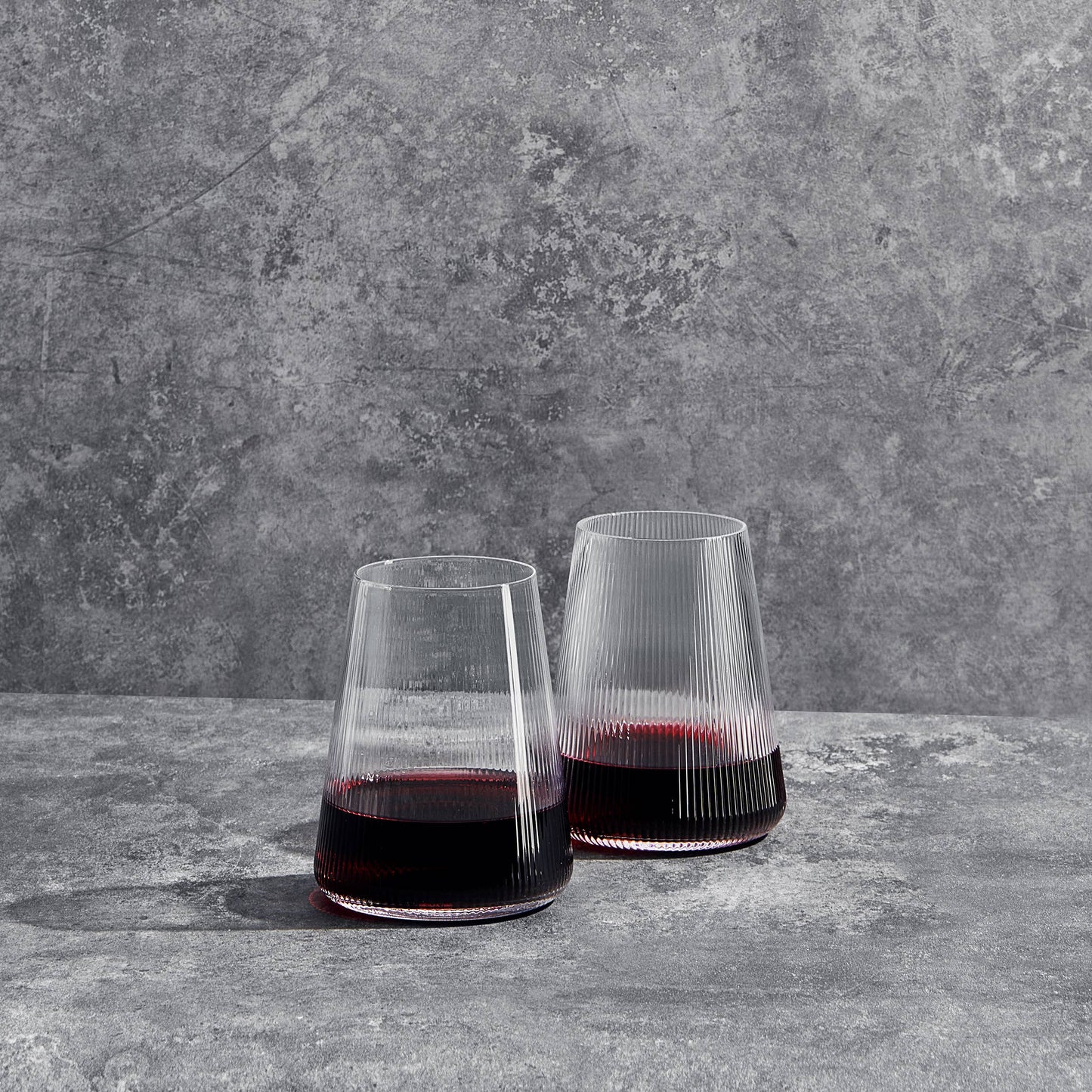 Ripple Modern Wine Glasses | Set of 2| Crystal Large 13.5 oz