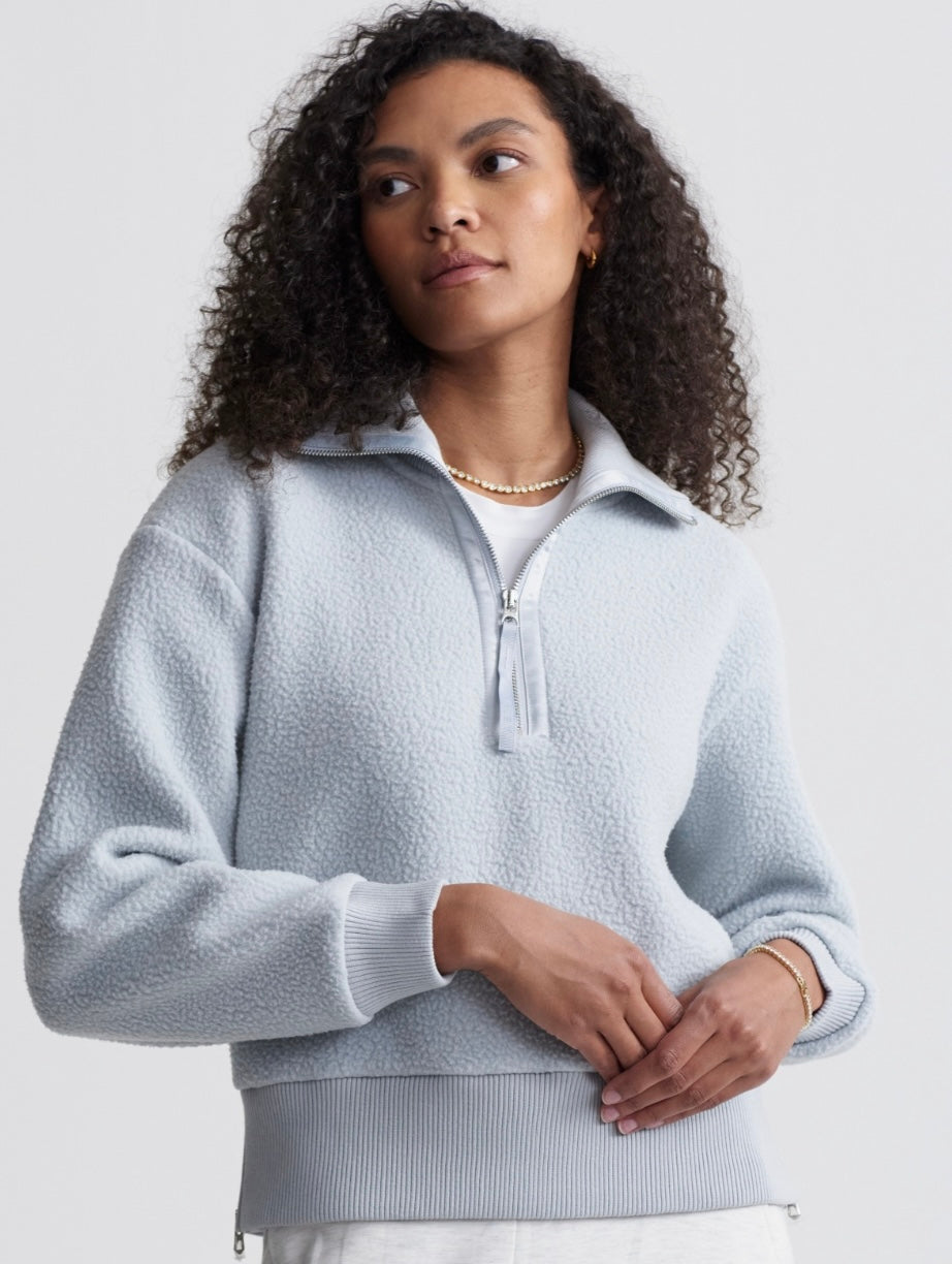 Roselle Half Zip Fleece | Pearl Blue