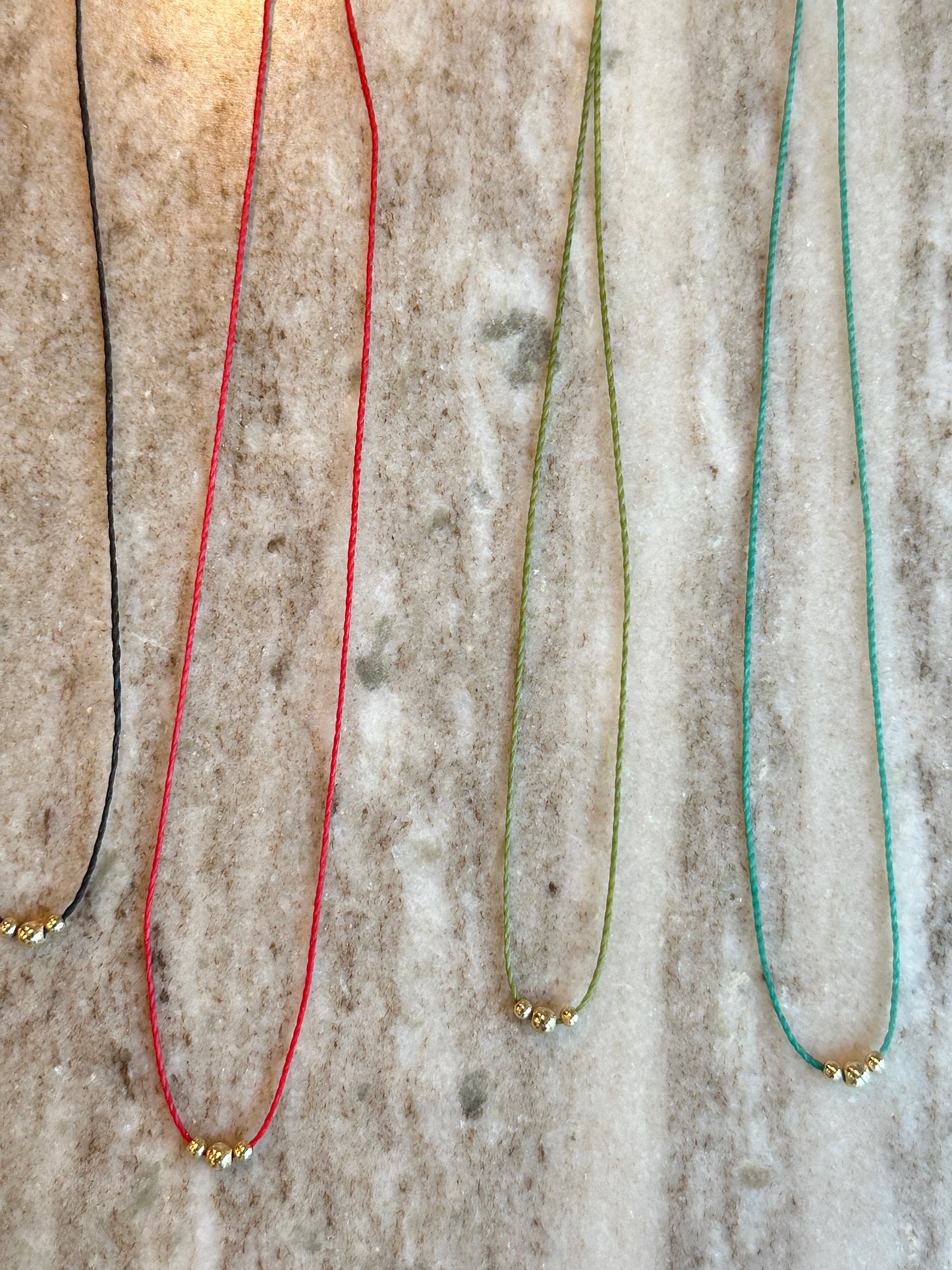 Cord and Draw String Necklace