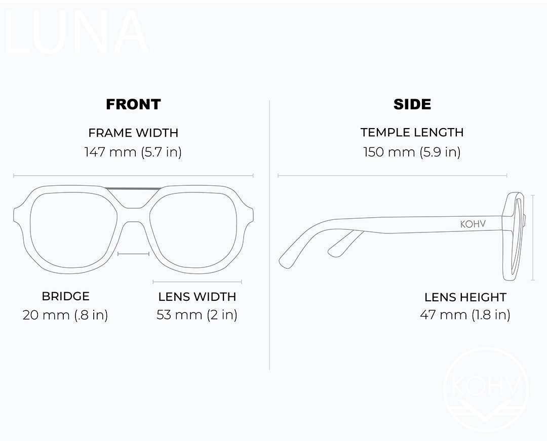 LUNA ROSE Polarized Square Designer Fashion Sunglasses