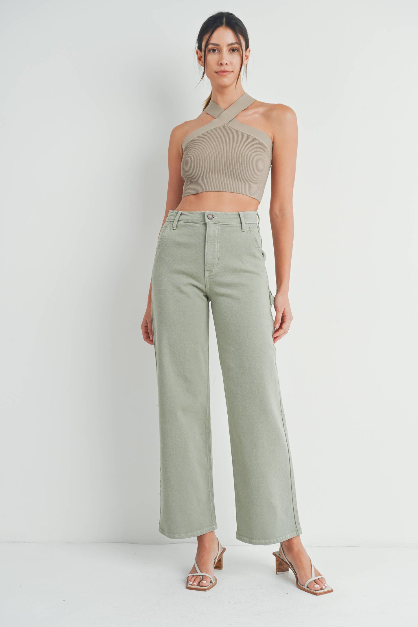 The Cargo Wide Leg | Olive