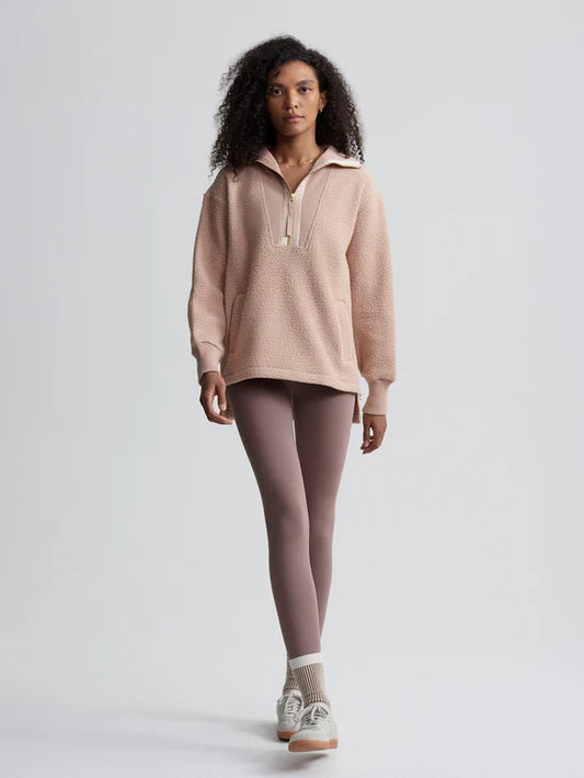 Wallace Half Zip Fleece | Blush Tan