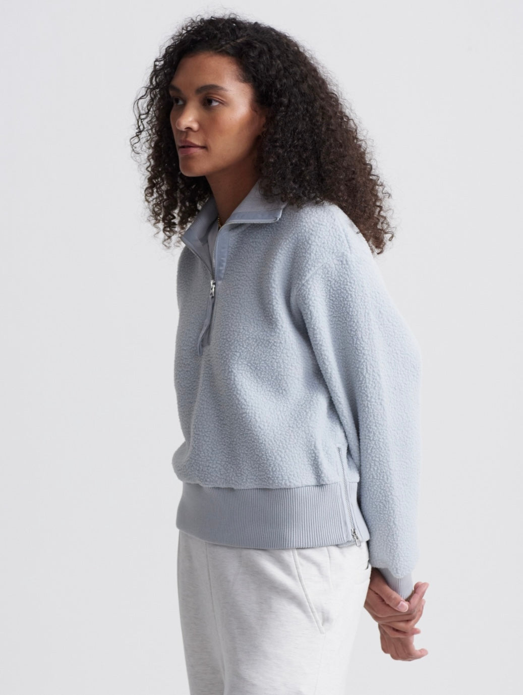 Roselle Half Zip Fleece | Pearl Blue