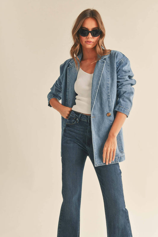 Tasha Oversized Denim Blazer