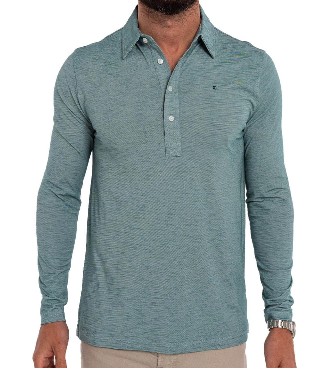 Brrr Long Sleeve Range Polo | Mountain Spring