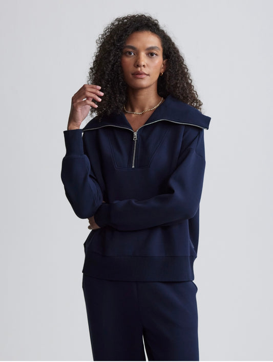 Catherine Half Zip Sweat | Navy