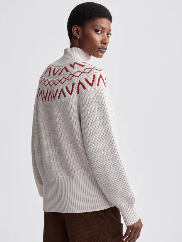 Marcie Fairisle Yoke Knit | Silver Birch