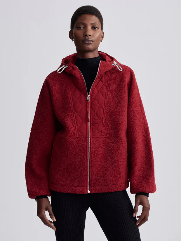 Richfield Quilted Fleece | Red Dahlia