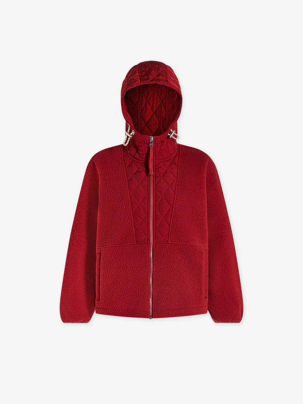 Richfield Quilted Fleece | Red Dahlia