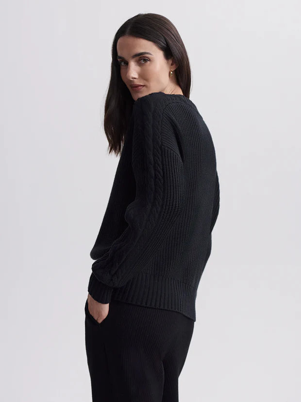 Vera Button Down Sweater | Black