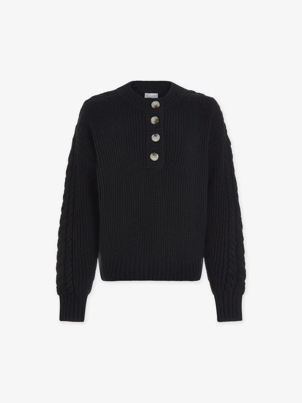 Vera Button Down Sweater | Black