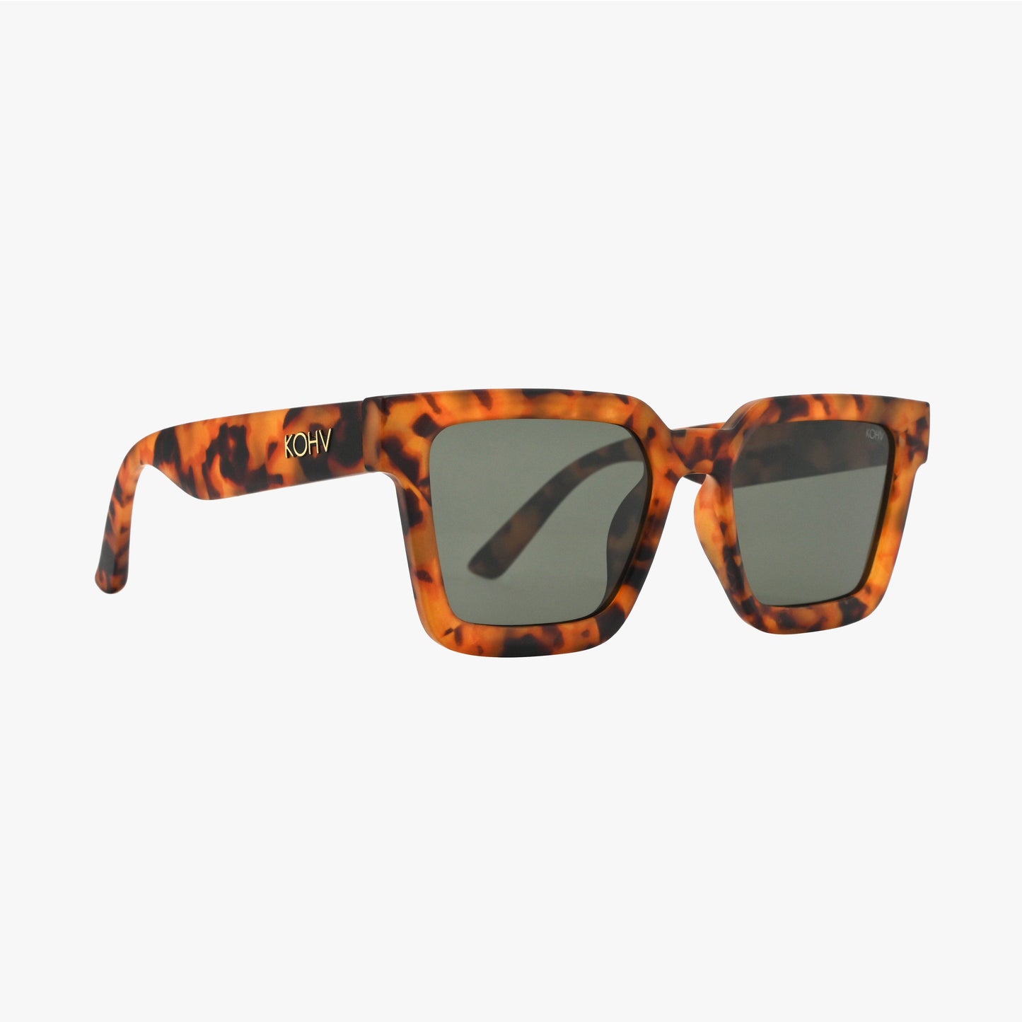 CREW AMBER Polarized Square Designer Fashion Sunglasses