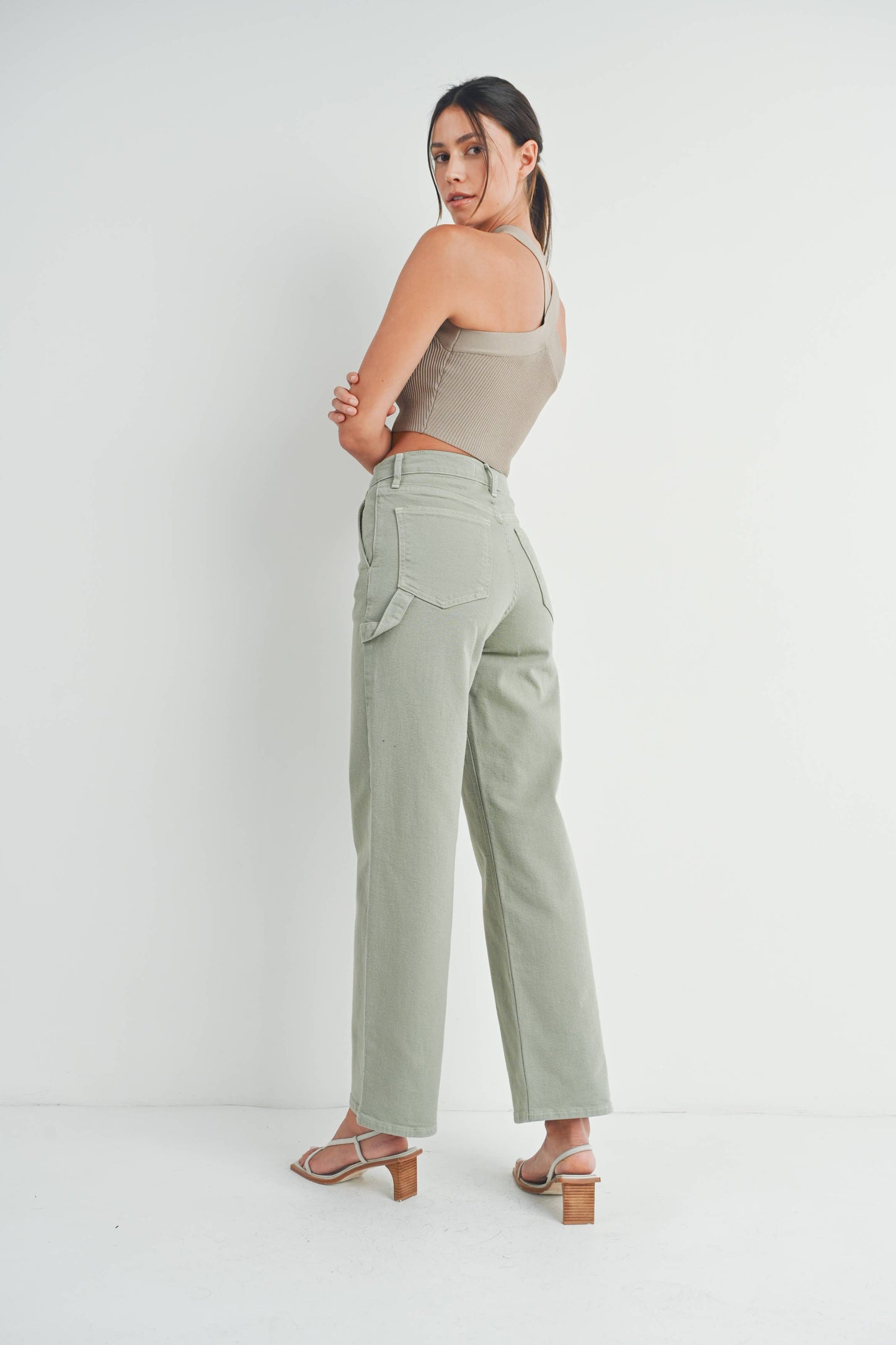 The Cargo Wide Leg | Olive